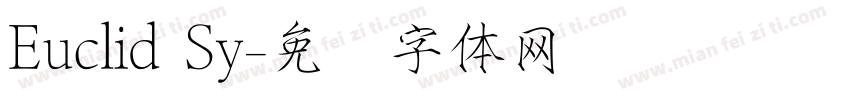Euclid Sy字体转换
